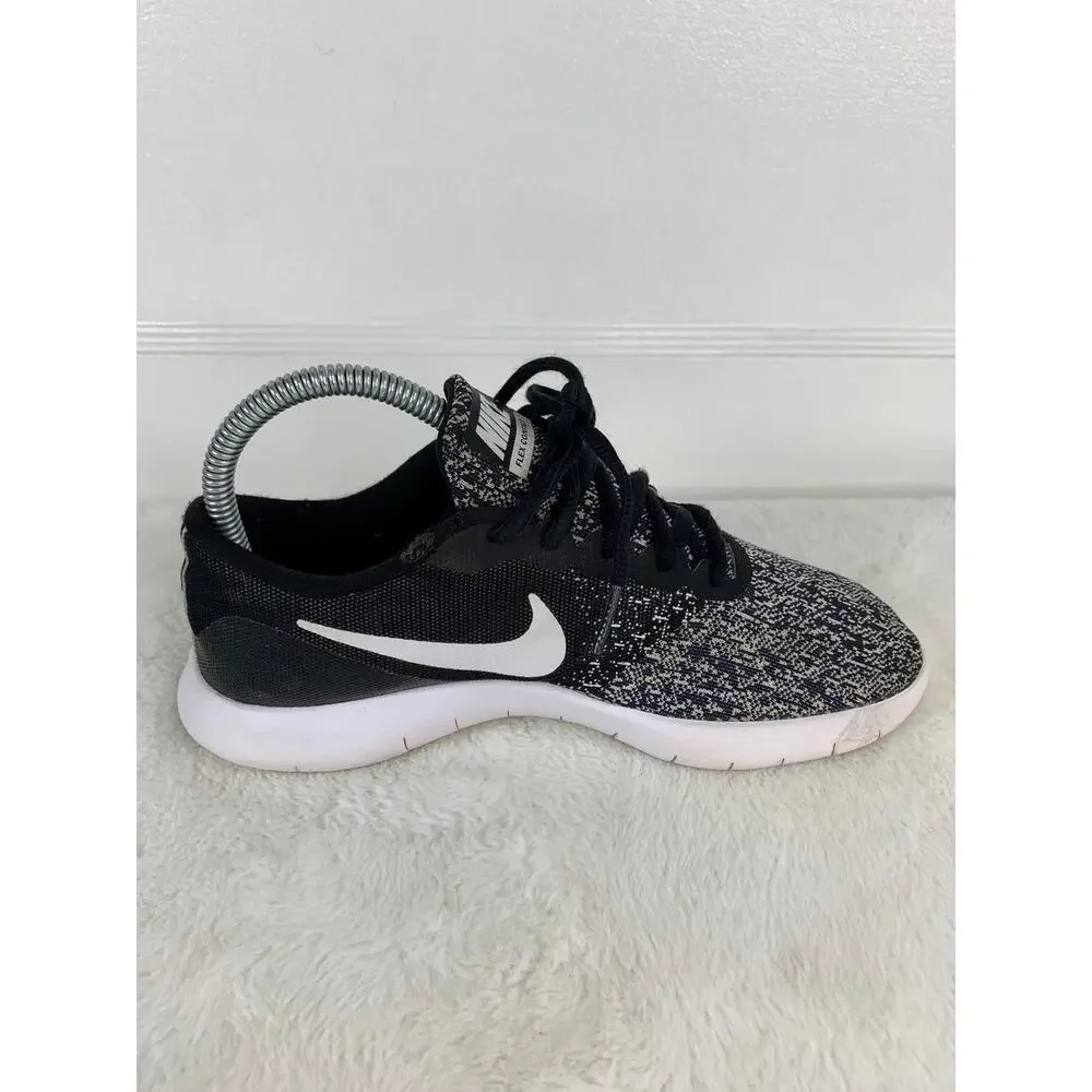 Nike Flex Contact Women’s Size 6.5 Black White Oreo Workout Shoes 908995-002